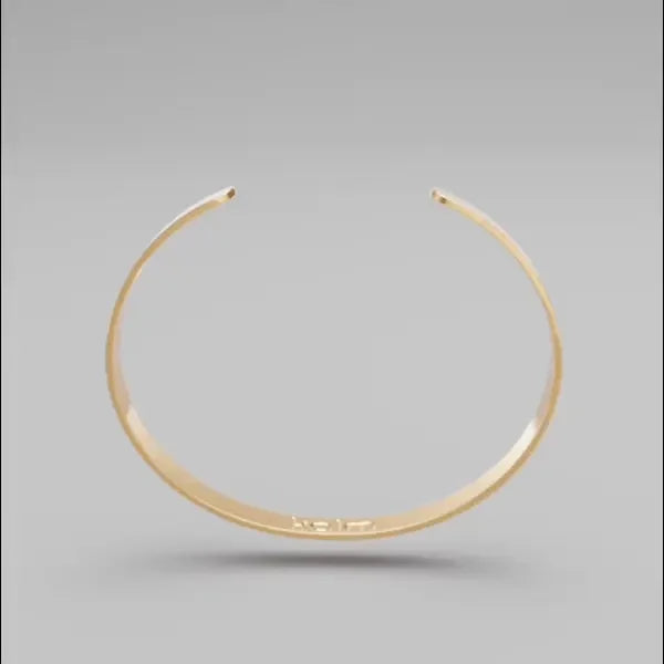 Brazalete KALM dorado, vista frontal