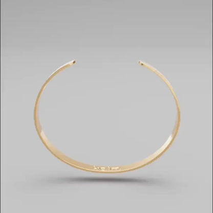 Brazalete KALM dorado, vista frontal