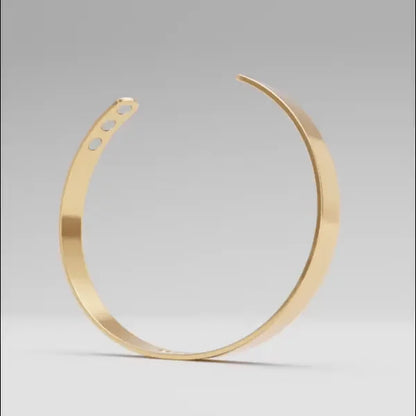 Brazalete KALM dorado abierto