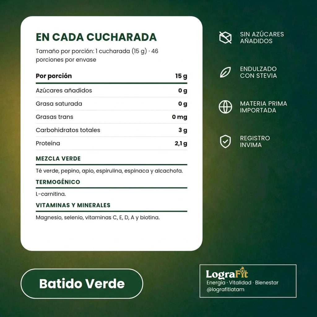 Logra Fit Batido Verde - pieza 8