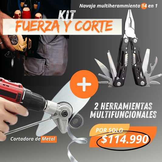 KIT FUERZA Y CORTE 🧰 - CORTADORA DE METAL+ NAVAJA⚙️